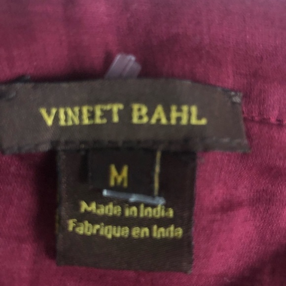 Vineet Bahl Anthropologie Nisha Boho Balloon Sleeves Peasant Top Size M - Picture 10 of 16